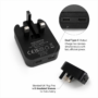 TH31 Folding Dual USB C Plug Fast Charger UK Plug Black Compatible with iPhone iPad AirPods Watch Type C Head Wall Plug