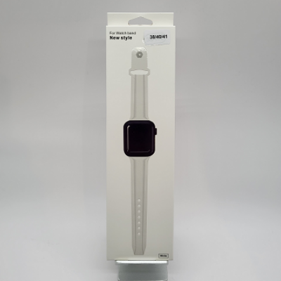 Bracelet en silicone pour Apple Watch 38/40/41 mm Blanc