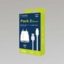 Pack Chargeur secteur 12W Mini et câble de charge USB-A vers USB-C